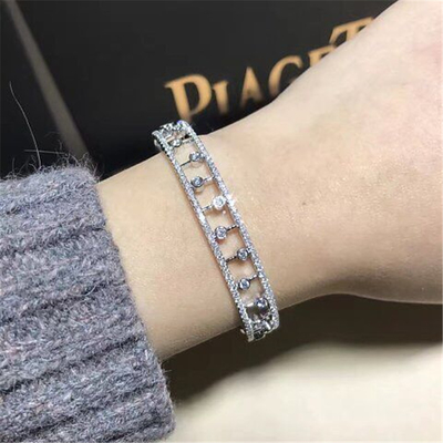  diamonds bracelet  18kt gold with white gold