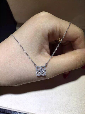  full diamonds necklace  18kt gold with white gold