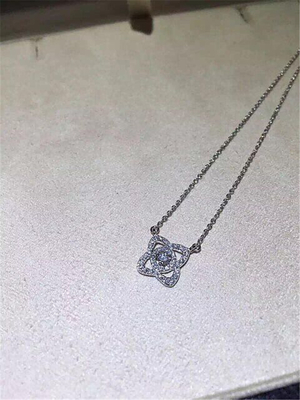 full diamonds necklace  18kt gold with white gold