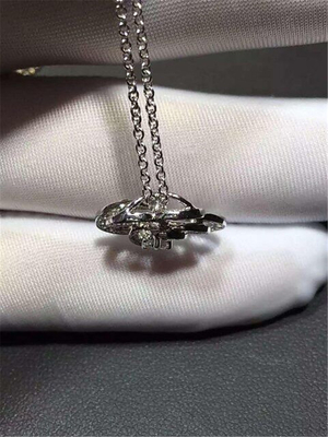  full diamonds of camellia necklace 18kt gold  with yellow gold or white gold