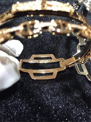   diamonds of double ring bracelet 18kt gold  with white gold or yellow gold