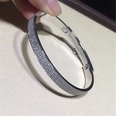  full diamonds bracelet 18kt gold  with white gold or yellow gold