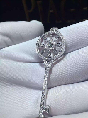   full diamonds of kaleidoscope key necklace 18kt gold  with white gold or yellow gold