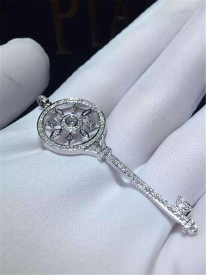   full diamonds of kaleidoscope key necklace 18kt gold  with white gold or yellow gold