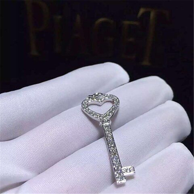   full diamonds of mini love key necklace 18kt gold  with yellow gold or white gold