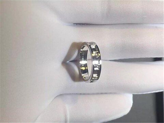   gold of Roman numeral ring 18kt gold  with yellow gold or white gold