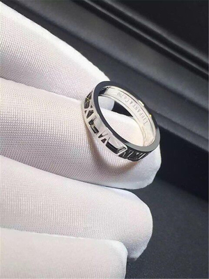   gold of Roman numeral ring 18kt gold  with yellow gold or white gold