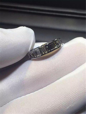   gold of Roman numeral ring 18kt gold  with yellow gold or white gold