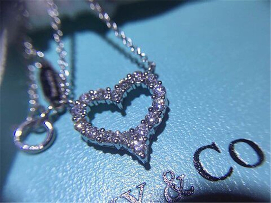   full diamonds of  love  necklace 18kt gold  with yellow gold or white gold or pink gold