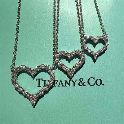   full diamonds of  love  necklace 18kt gold  with yellow gold or white gold or pink gold