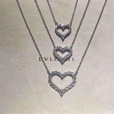   full diamonds of  love  necklace 18kt gold  with yellow gold or white gold or pink gold