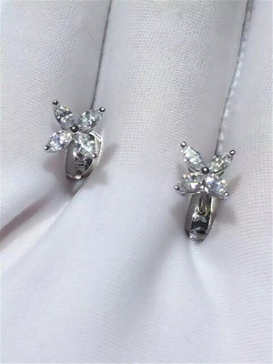   full  diamonds earring 18kt  gold  with white gold or yellow gold or pink gold