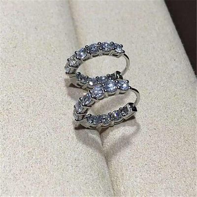  full  diamonds earring 18kt  gold  with white gold or yellow gold or pink gold