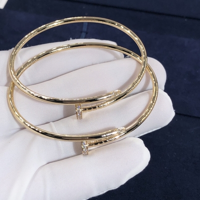 Elegant Car Tier 18k Gold Juste Un Clou Bracelet Small Model Natural Diamonds