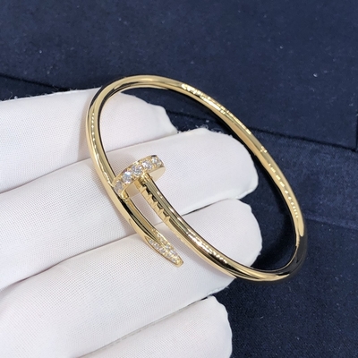 Elegant Car Tier 18k GoldJuste Un Clou Bracelet  Natural Diamonds Real Gold Real Diamonds