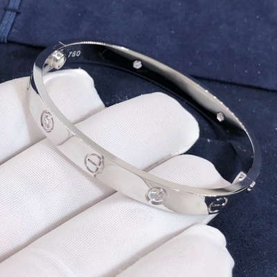 High-End High Quality Elegant Amazing  Car Tier 18k LOVE Bracelet 4 Diamonds