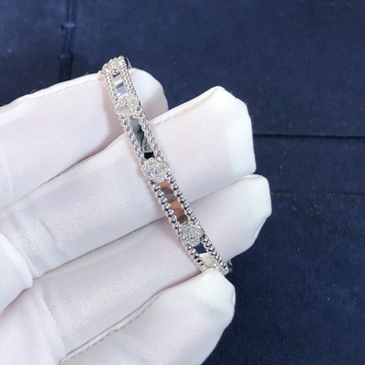 Customization 18k Gold Van Cleef & Arpels PerléE Sweet Clovers Bracelet Medium Model