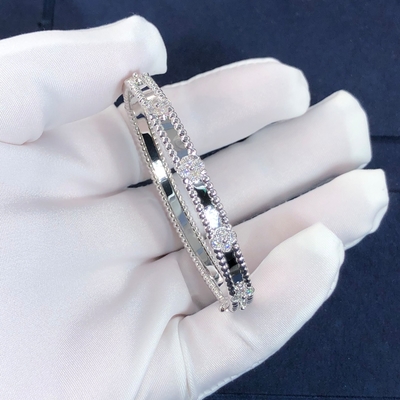 Customization 18k Gold Van Cleef & Arpels PerléE Sweet Clovers Bracelet Medium Model