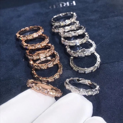 Elegant   Customized 18K Gold   Serpenti Viper Ring Diamond Ring Yellow Gold White Gold