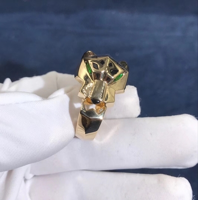Fine Jewelry Highend Custom Jewelry 18k Pure Gold Car Tier PanthèRe De Car Tier Ring