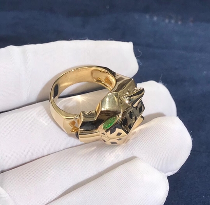 Fine Jewelry Highend Custom Jewelry 18k Pure Gold Car Tier PanthèRe De Car Tier Ring