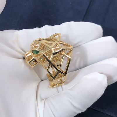 Hot Style Fashion Custom Fine Jewelry 18k Pure Gold Natural Diamonds PanthèRe De Car Tier Ring