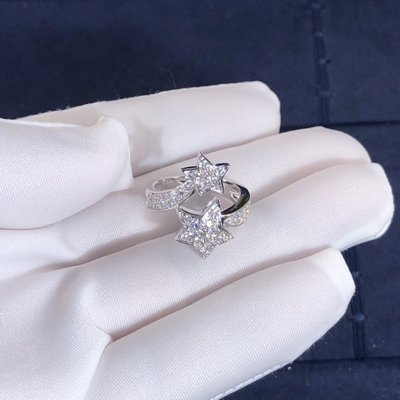 New Fashion Fine Jewelry Pure 18k Gold Jewelry Chane L COMÈTE GÉODE  Vvs Natural  Diamonds Ring