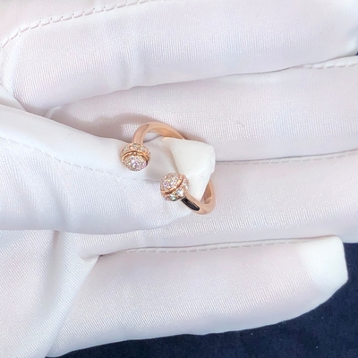 High-End High Quality  Fine Jewelry Pure 18k Gold Jewelry Piaget Possession Open Ring Natural  Diamonds Ring