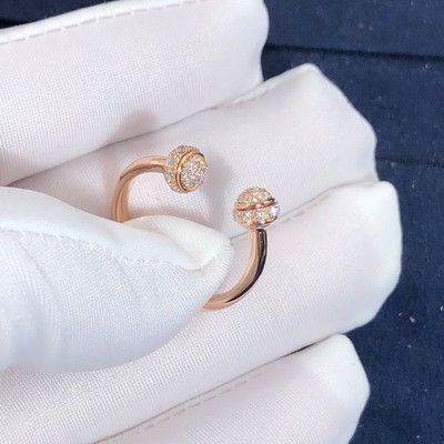 High-End High Quality  Fine Jewelry Pure 18k Gold Jewelry Piaget Possession Open Ring Natural  Diamonds Ring