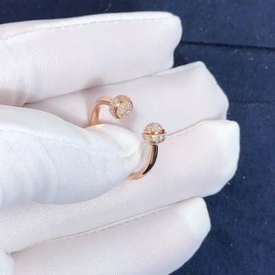 High-End High Quality  Fine Jewelry Pure 18k Gold Jewelry Piaget Possession Open Ring Natural  Diamonds Ring