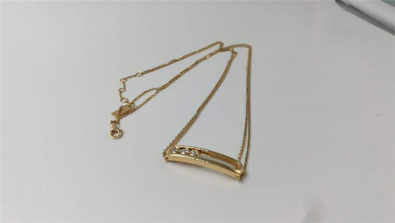  3 diamonds necklace 18kt  gold  with yellow gold or white gold or  pink gold