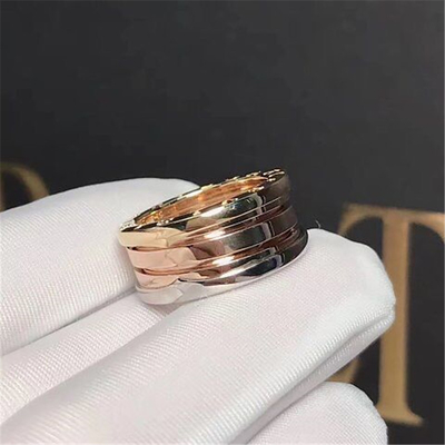   three color  ring in 18 kt  yellow gold or white gold