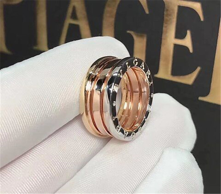   three color  ring in 18 kt  yellow gold or white gold