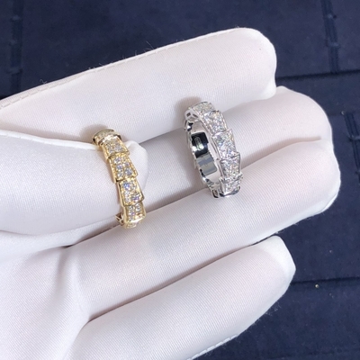 BVL Serpenti Viper Ring High Quality 18K Gold Ring Jewelry  Natural Diamond Engagement Ring