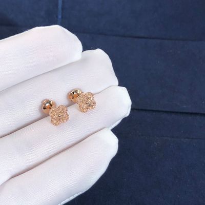 Vanarpels Sweet Alhambra Earstuds 18k Rose Gold Factory Sales Fine Jewelry Earring