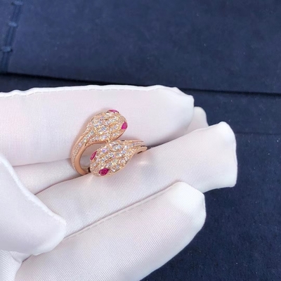 Bvl Serpenti Seduttori Ring High-End Fashion New Style 18K Gold Jewelry Natural Diamond Ring Fine Jewelry