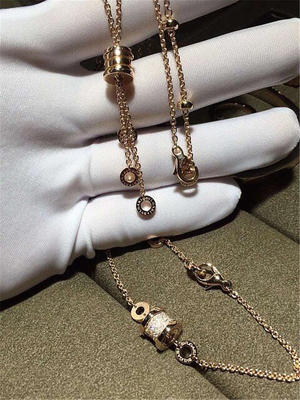   classic mini  spring  gold  necklace 18kt gold  with white gold or  yellow gold or  pink(rose)gold