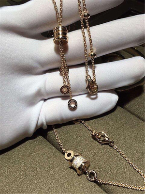   classic mini  spring  gold  necklace 18kt gold  with white gold or  yellow gold or  pink(rose)gold