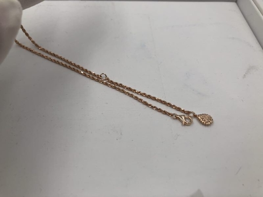  diamonds  necklace 18kt  gold  with yellow gold