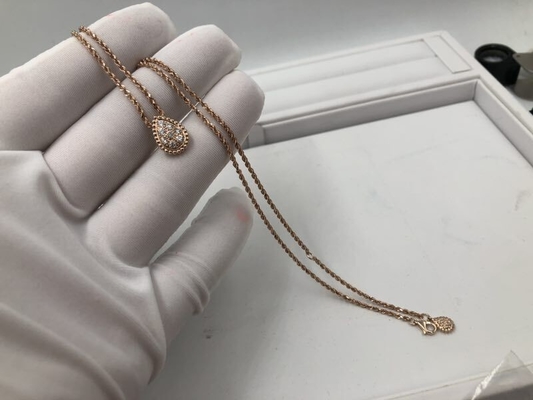  diamonds  necklace 18kt  gold  with yellow gold