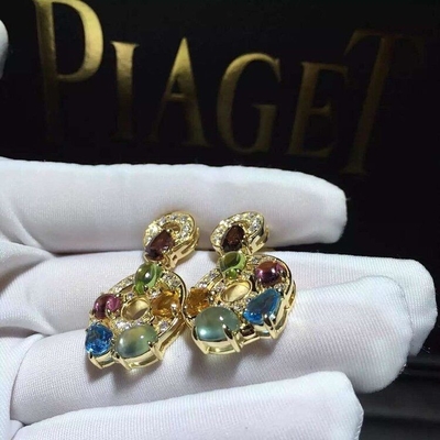   brand jewelry gem earring in 18 kt gold 18k gold jewelry