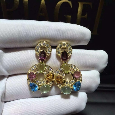   brand jewelry gem earring in 18 kt gold 18k gold jewelry