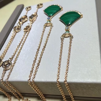   brand  jewelry  DIVA diamonds necklace in 18 kt pink gold  Also available in white and yellow gold