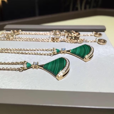   brand  jewelry  DIVA diamonds necklace in 18 kt pink gold  Also available in white and yellow gold