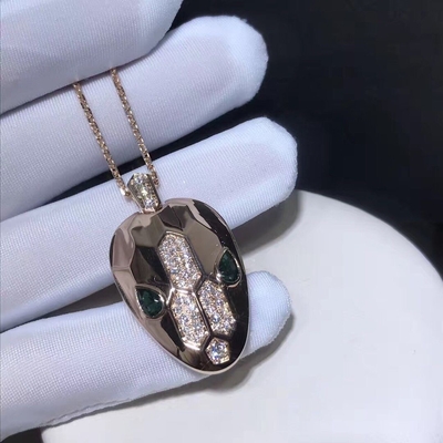  brand  serprntine diamonds necklace 18kt gold