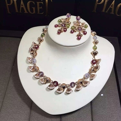 brand  jewelry diamonds necklace 18kt gold