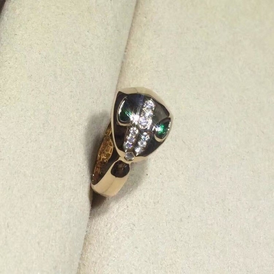  brand jewelry gold ring with diamond ring 18kt  gold  with white gold or yellow gold
