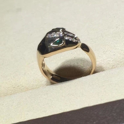  brand jewelry gold ring with diamond ring 18kt  gold  with white gold or yellow gold