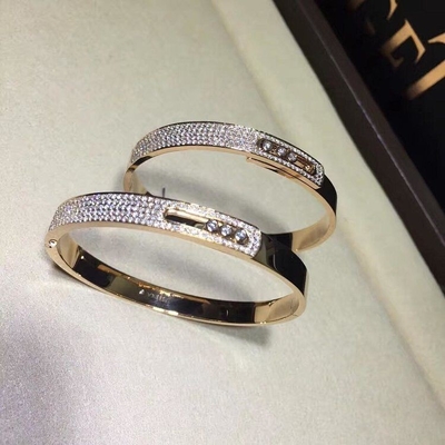  18K Gold Bracele   3 Diamond