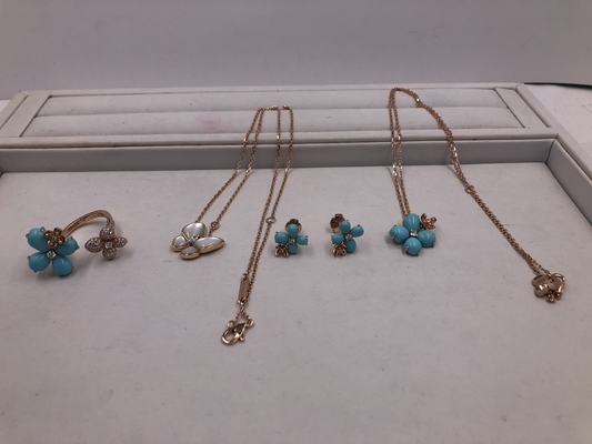 Brand jewelry necklace 18K Gold real Diamond
